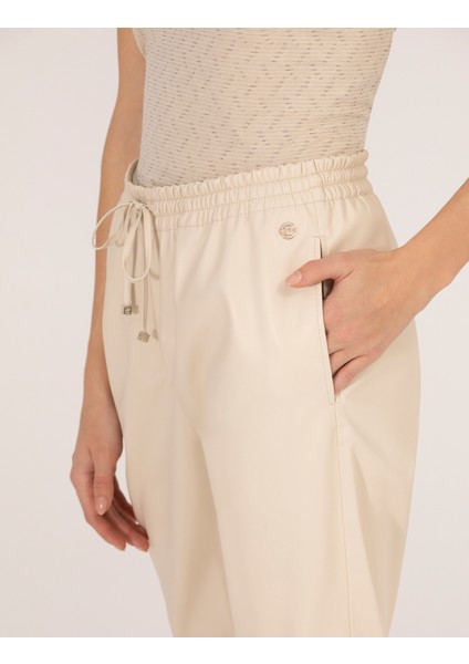 Kadın Krem Carrot Fit Pantolon 50263163-VR071 indirimleri