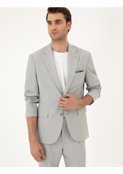 Erkek Açık Gri Slim Fit Takım Elbise 50288787-VR001 modelleri