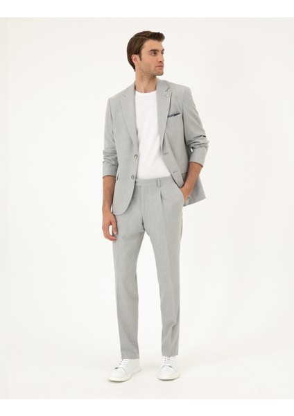 Erkek Açık Gri Slim Fit Takım Elbise 50288787-VR001 fırsatları