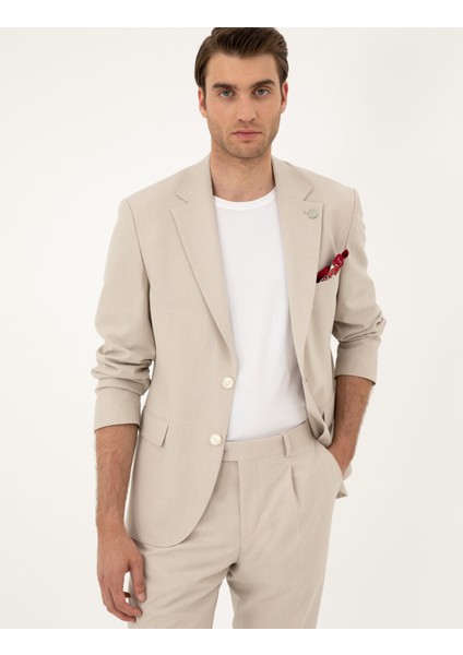 Erkek Bej Slim Fit Takım Elbise 50288787-VR011 modelleri