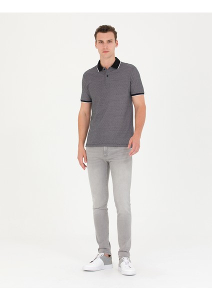 Erkek Siyah Slim Fit Polo Yaka Tişört 50273588-VR046 fırsatları