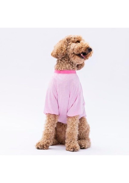 Pembe Super Paws Orta-Büyük Irk Köpek T-Shirtü modelleri