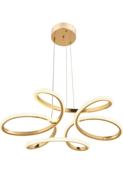 Istanbul Avize Megie Ledli Üç Renk Gold Lüx Modern Avize modelleri