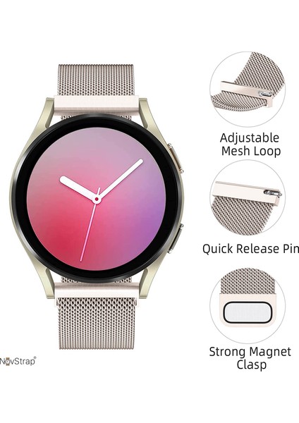 Samsung Galaxy Watch 7 Fe 4 5 Pro 6 Classic 40 42 43 44 45 46 47 Mm Uyumlu Kordon Metal Hasır 20mm modelleri