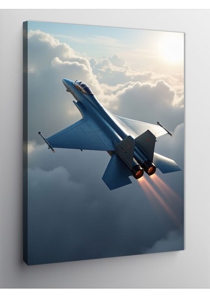 Kanvas Tablo Uçuşta Jet Uçağı