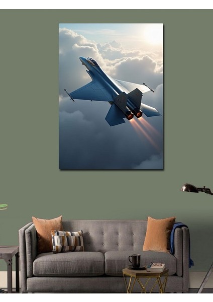 Kanvas Tablo Uçuşta Jet Uçağı modelleri