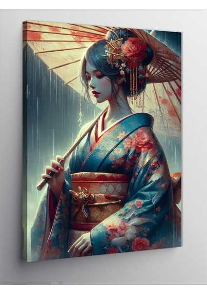 Kanvas Tablo Geleneksel Japon Kadını