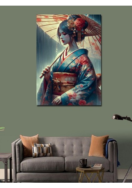 Kanvas Tablo Geleneksel Japon Kadını