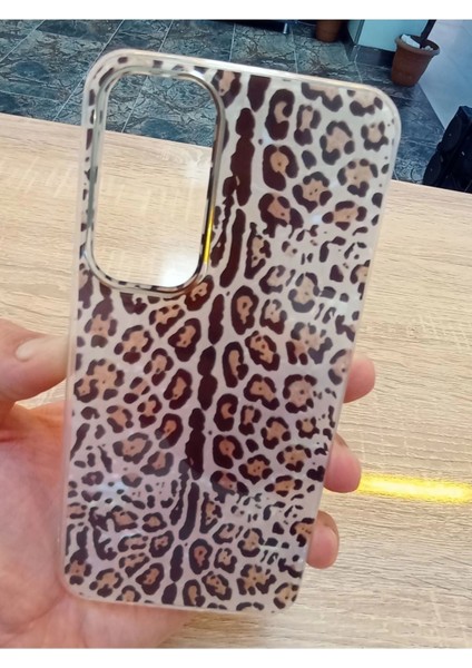 Samsung Galaxy A15 Leopar Desen Hologramlı Kılıf Darbe Korumalı Kapak