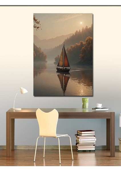 Kanvas Tablo Gölde Yelkenli fiyatları