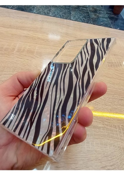 Samsung Galaxy S23 Ultra Leopar Desen Hologramlı Kılıf Darbe Korumalı Kapak