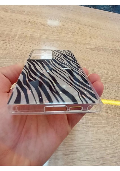 Samsung Galaxy S23 Ultra Leopar Desen Hologramlı Kılıf Darbe Korumalı Kapak