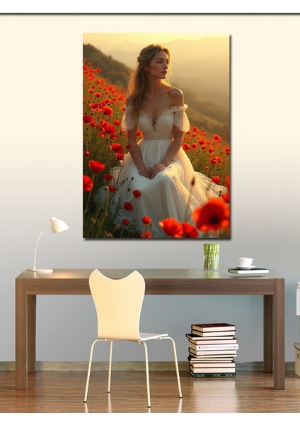 Kanvas Tablo Gelincik Tarlasında Kadın fiyatları