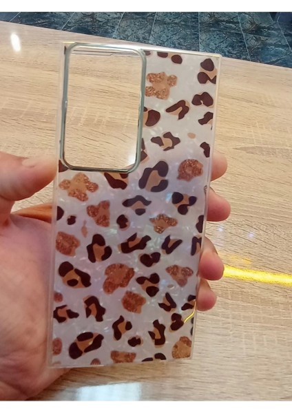 Samsung Galaxy S23 Ultra Leopar Desen Hologramlı Kılıf Darbe Korumalı Kapak