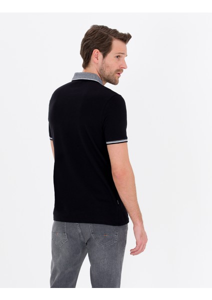 Erkek Siyah Regular Fit Polo Yaka Cepli Tişört 50254170-VR046
