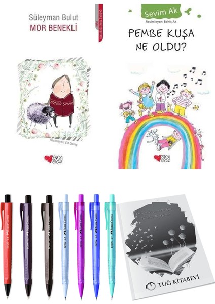 Pembe Kuşa Ne Oldu? ve Mor Benekli 2'li Set + Hediyeli