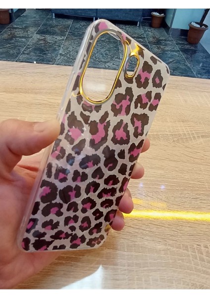 Xiaomi Redmi 13C 4g Leopar Desen Hologramlı Kılıf Darbe Korumalı Kapak