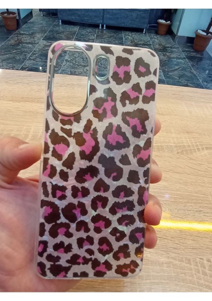 Xiaomi Redmi 13C 4g Leopar Desen Hologramlı Kılıf Darbe Korumalı Kapak