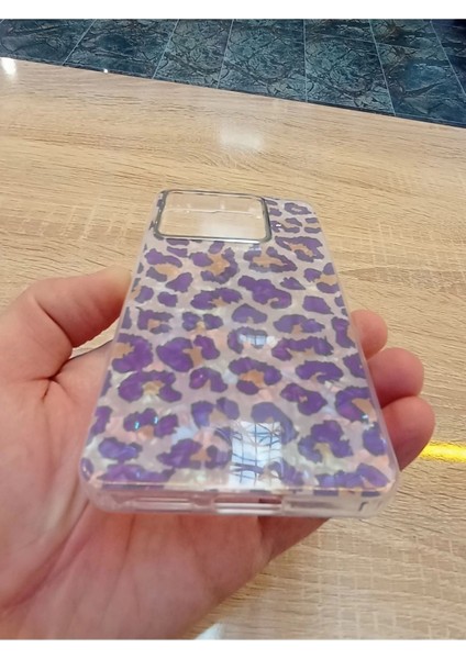 Xiaomi Redmi Note 13 Pro 5g Leopar Desen Hologramlı Kılıf Darbe Korumalı Kapak