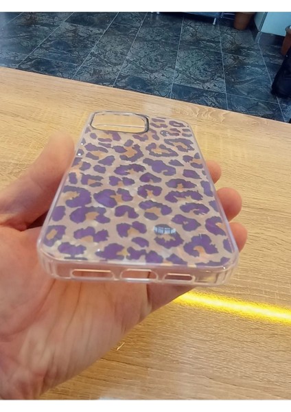 Apple iPhone 14 Pro Leopar Desen Hologramlı Kılıf Darbe Korumalı Kapak