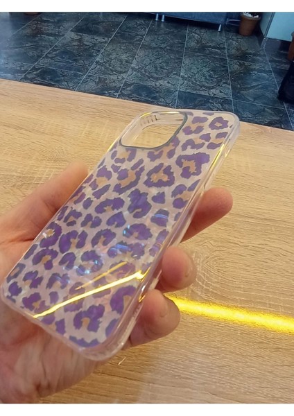 Apple iPhone 14 Pro Leopar Desen Hologramlı Kılıf Darbe Korumalı Kapak