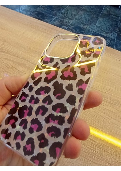 Apple iPhone 13 Pro Leopar Desen Hologramlı Kılıf Darbe Korumalı Kapak modelleri