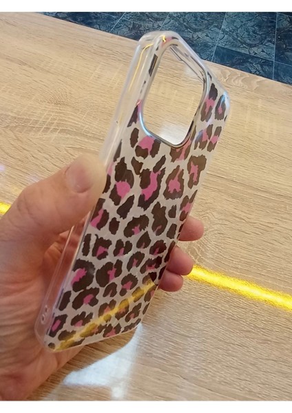 Apple iPhone 15 Pro Max Leopar Desen Hologramlı Kılıf Darbe Korumalı Kapak fiyatları