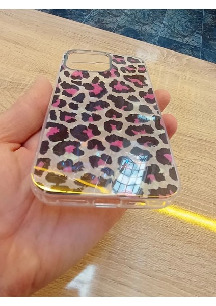 Apple iPhone 15 Pro Max Leopar Desen Hologramlı Kılıf Darbe Korumalı Kapak fırsatları