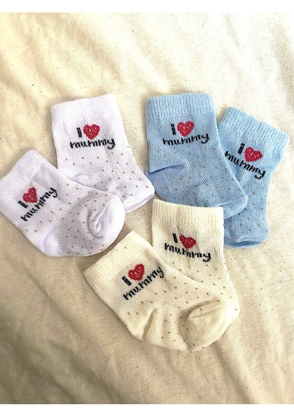 Life Home Collection Milays Baby Kids Erkek Bebek Pamuklu Çorap 0-3 Ay