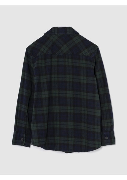 Erkek Çocuk Siyah Flannel Western Gömlek