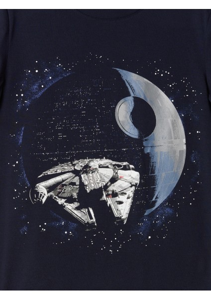 Erkek Çocuk Lacivert Geri Dönüştürülmüş Star Wars™ Grafikli Pijama Takımı fiyatları