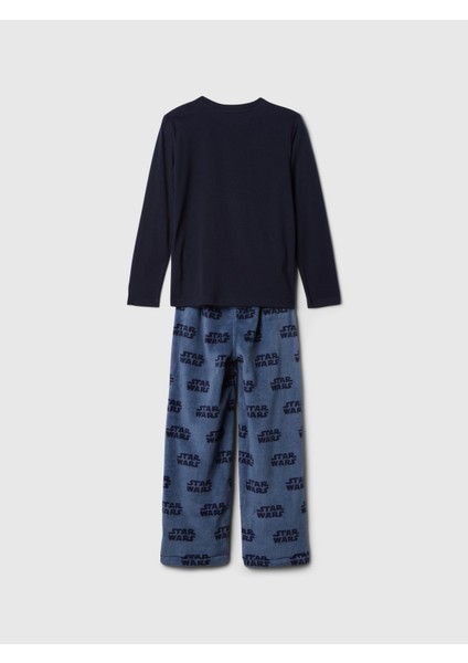 Erkek Çocuk Lacivert Geri Dönüştürülmüş Star Wars™ Grafikli Pijama Takımı modelleri