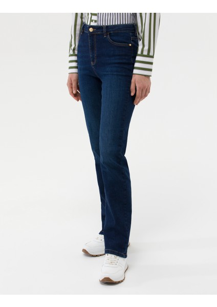 Kadın Koyu Indigo Slim Strong Jean Pantolon 50262570-VR089 fiyatları