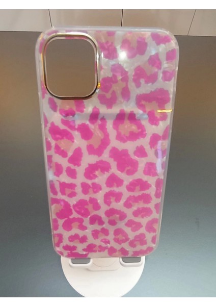 Apple iPhone 13 ve Apple iPhone 14 Uyumlu Leopar Desen Hologram Kapak Darbe Korumalı Kılıf modelleri