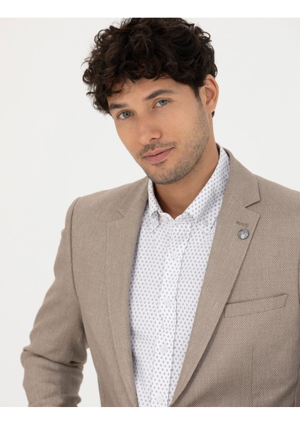 Erkek Açık Kahverengi Ekstra Slim Fit Spor Ceket 50277317-VR002 fiyatları