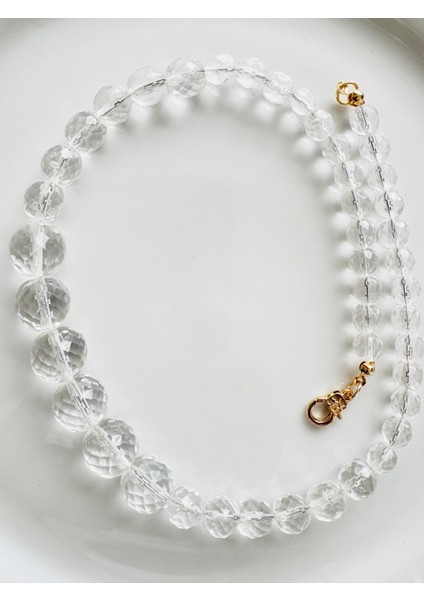 Doğal Kristal Kuvars Taşlı Choker Kolye modelleri