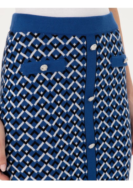 Kadın Saks Kalem Fit Triko Etek 50290548-VR045 indirimleri