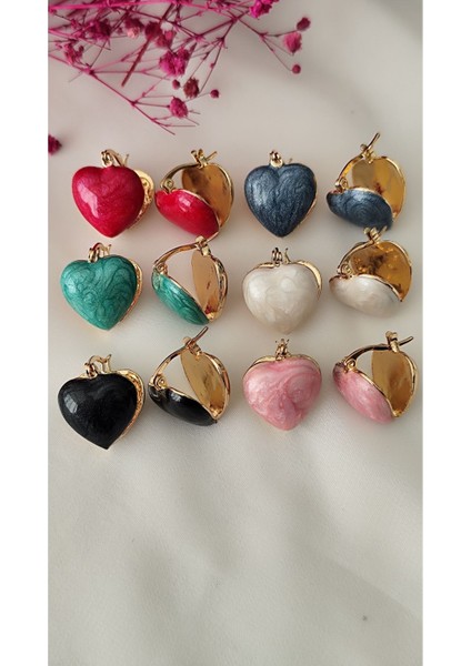 Kalpli Gold Klipsli Metal Füme Küpe modelleri