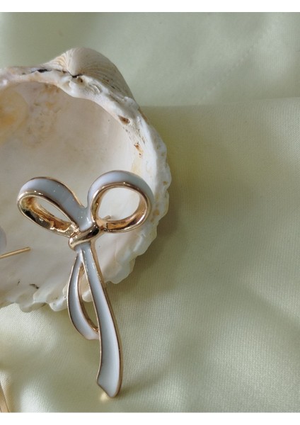 Fiyonk Mineli Metal Gold Beyaz Küpe fiyatları
