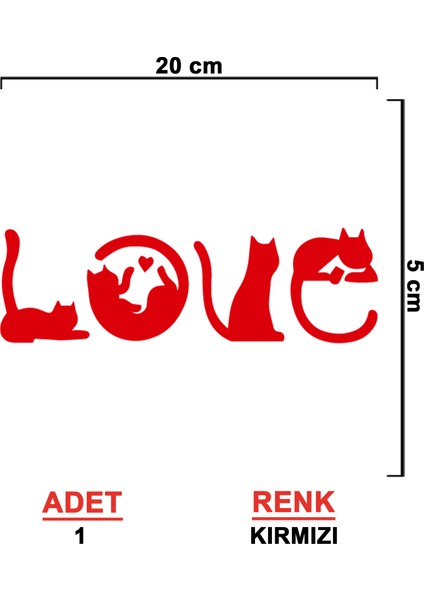 Love Sticker - Oto Sticker - Araba Sticker - Araç Sticker - Cam Sticker - Araba Aksesuar