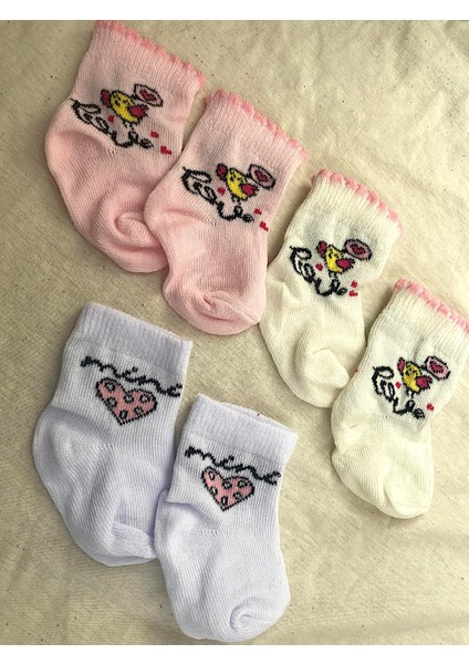 Life Home Collection Milays Baby Kids Kız Bebek Pamuklu Çorap 0-3 Ay