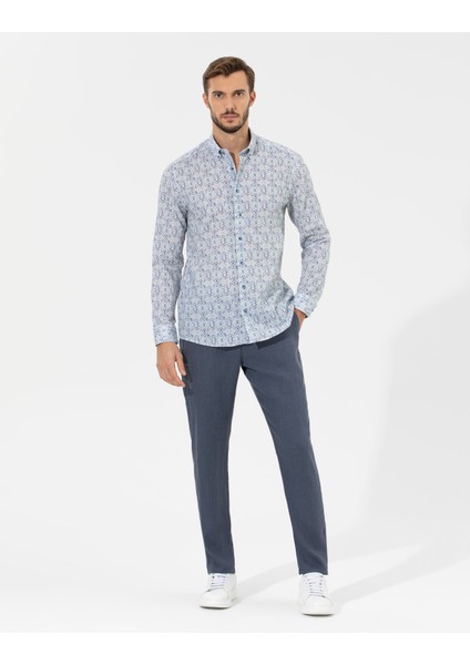 Erkek Açık Yeşil Regular Fit Uzun Kollu Gömlek 50265040-VR092 fırsatları