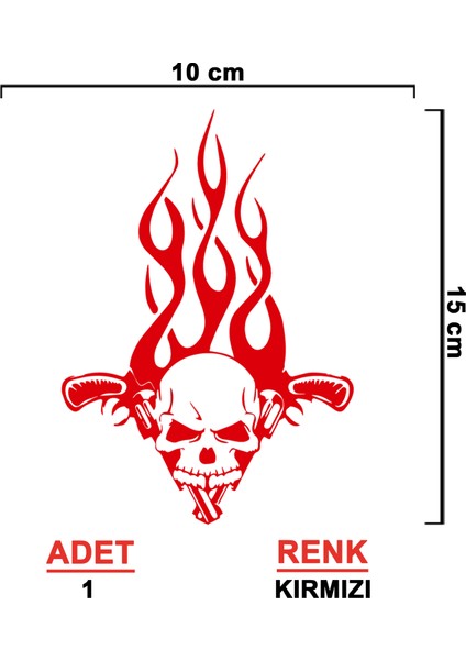 Kuru Kafa Sticker Model 8 - Oto Sticker - Araba Sticker - Araç Sticker - Cam Sticker - Oto Aksesuar