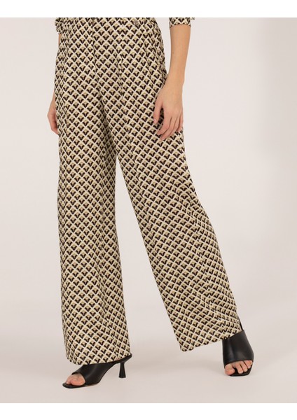 Kadın Siyah Yüksek Bel Loose Fit Pantolon 50265948-VR046 fiyatları