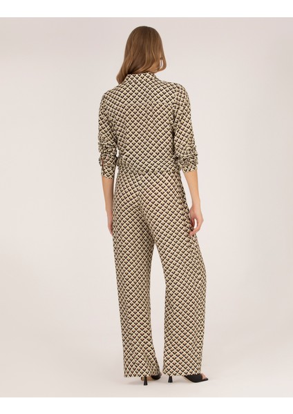 Kadın Siyah Yüksek Bel Loose Fit Pantolon 50265948-VR046 fırsatları