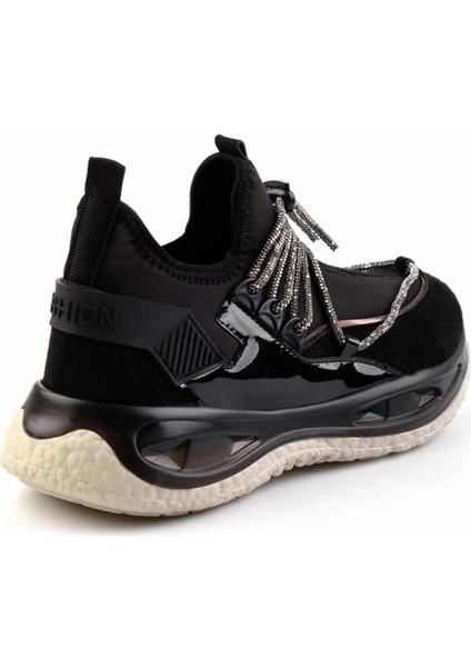Siyah Streç Kadın Sneaker K01212040717