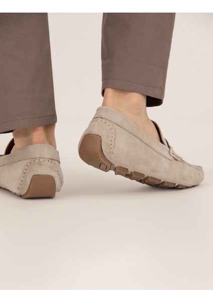 Erkek Bej %100 Deri Loafer Ayakkabı 50267874-VR011 fiyatları