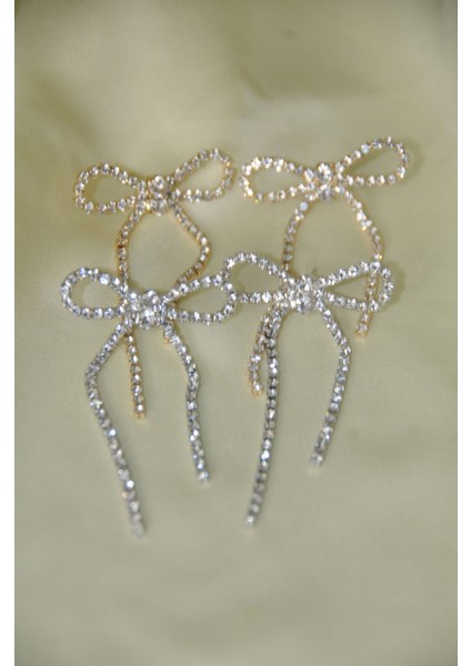 Zirkon Taşlı Fiyonk Metal Silver Küpe modelleri