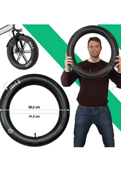 Fat Bike 20 x 4.00 Iç Lastik 2 Li Set Butyl A Kalite Rks Volta Iç ve Ola Iç Lastiği