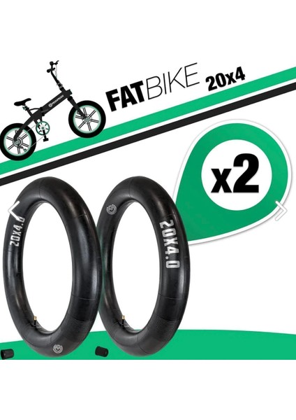 Fat Bike 20 x 4.00 Iç Lastik 2 Li Set Butyl A Kalite Rks Volta Iç ve Ola Iç Lastiği